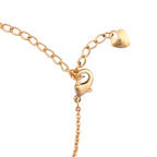 Extension chain with a heart-shaped end charm