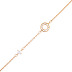 Delicate chain bracelet with pavé circle charm detail