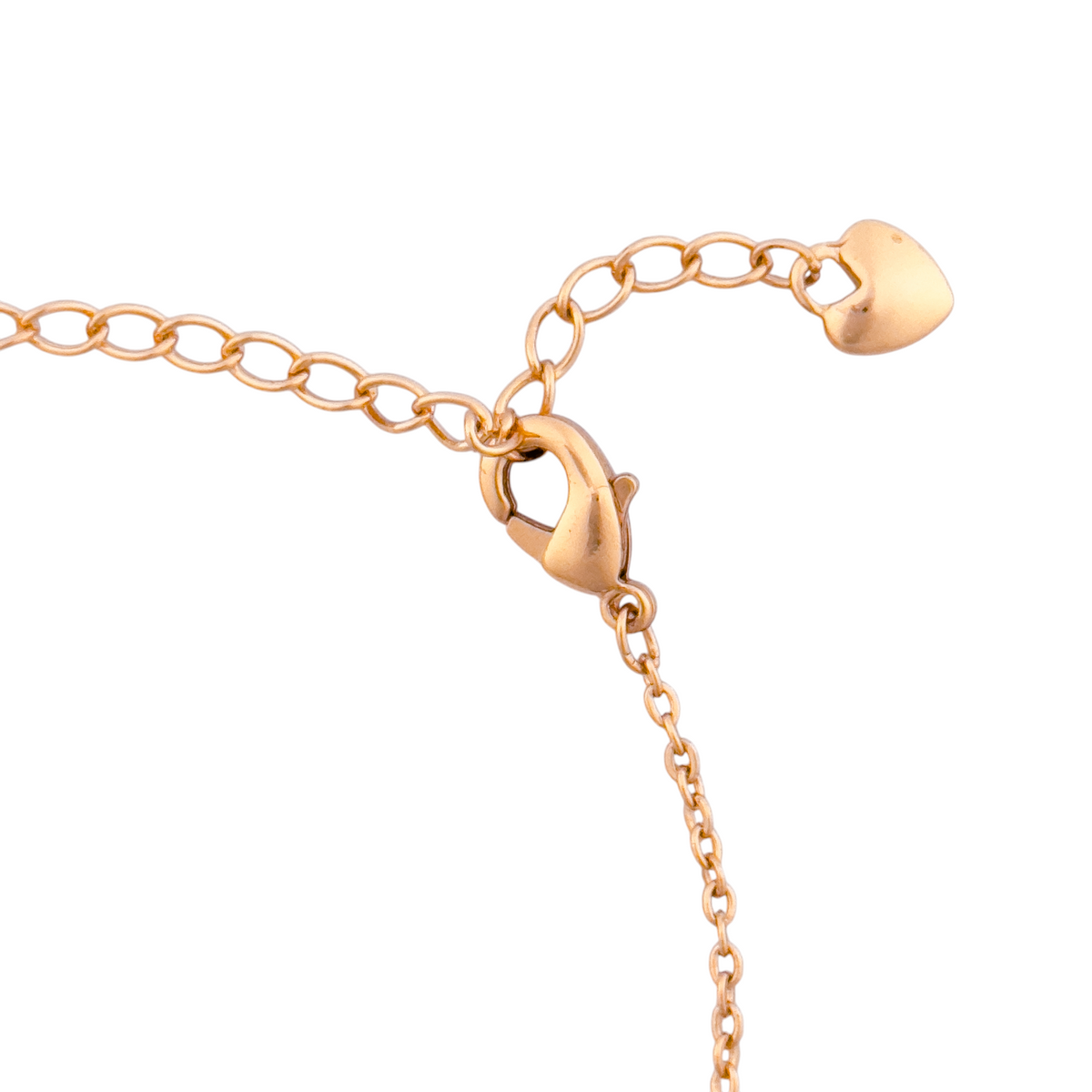 Extension chain with a heart-shaped end charm