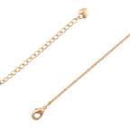 Extension chain with a heart-shaped end charm