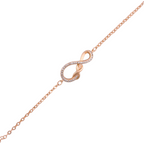 Delicate chain bracelet featuring twisted infinity design