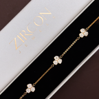 Flower cluster bracelet displayed in Zircon Jewels gift box