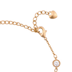 Adjustable extension chain with heart-shaped end charm
