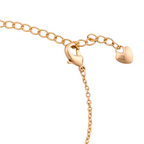 Adjustable chain with heart end charm on bracelet