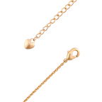 Lobster clasp and adjustable chain detail on gold bracelet