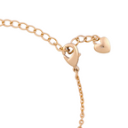 Adjustable extension chain with heart charm on bracelet