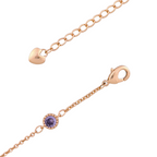 Lobster clasp and adjustable extension chain on a white background