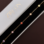 Bracelet with colorful stones on a Zircon box