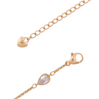 Lobster clasp with adjustable chain on pear stone bracelet