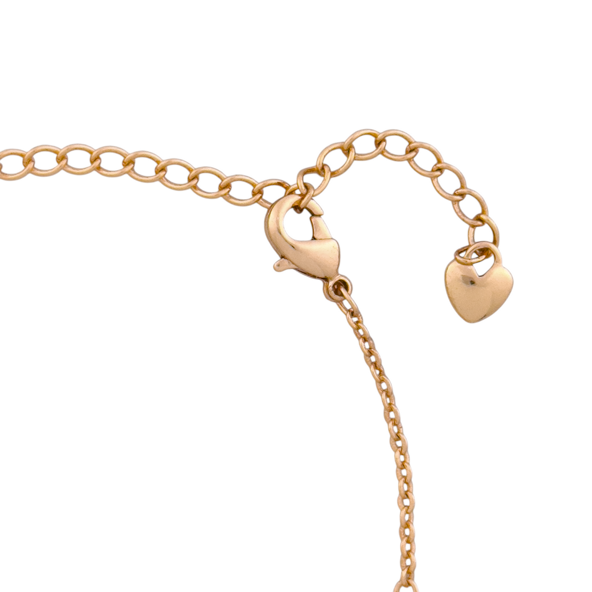 Adjustable extension chain with heart end detail