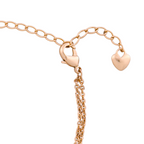Adjustable extension chain with heart charm on layered bracelet