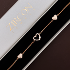 Pavé heart bracelet displayed in Zircon Jewels gift box