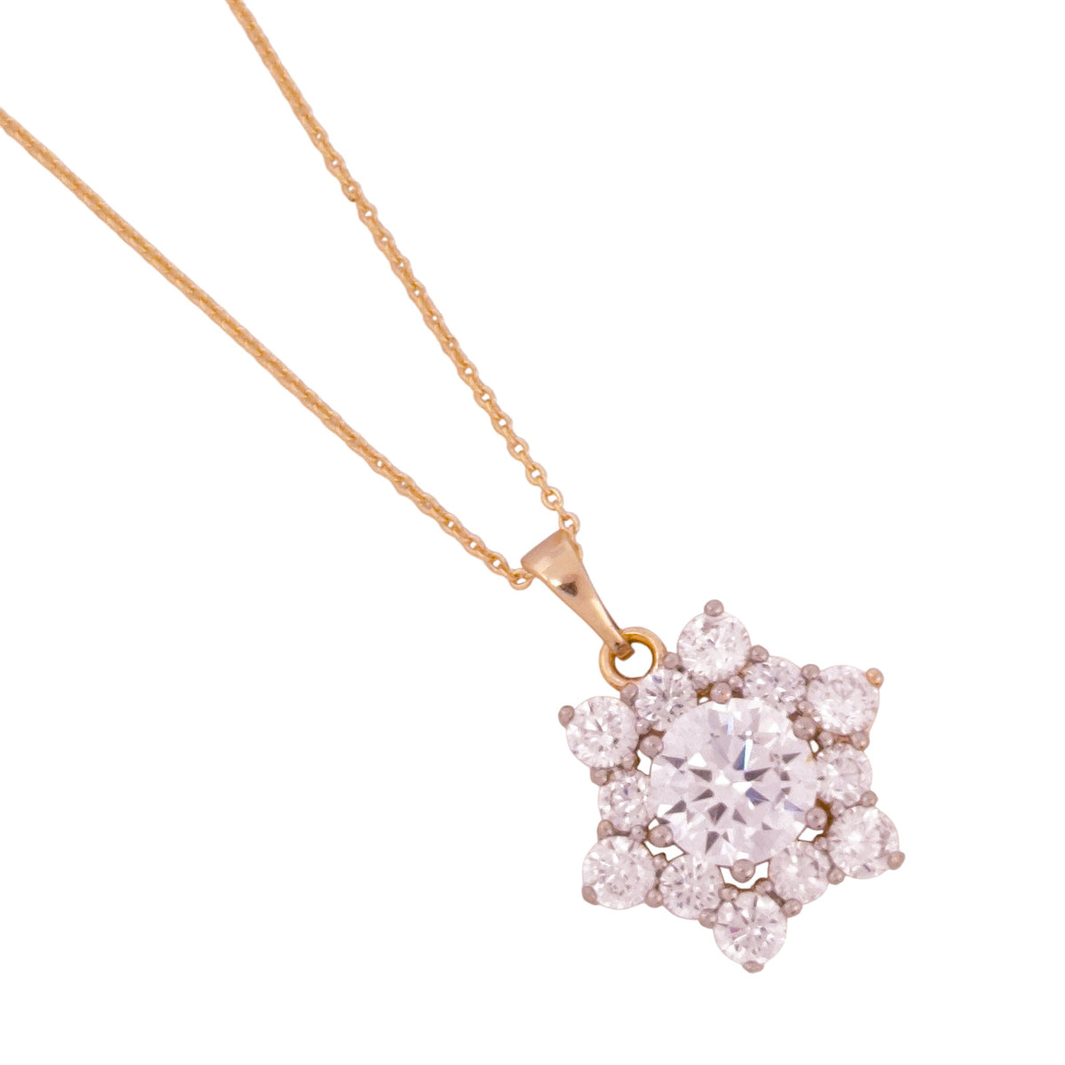 Close-up of the floral cluster pendant detail
