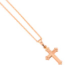Close-up of the cross pendant detail