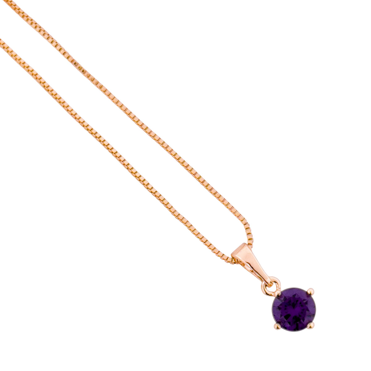 Close-up of the round lavender stone pendant detail