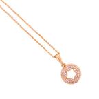 Close-up of the circle pendant with star cutout detail